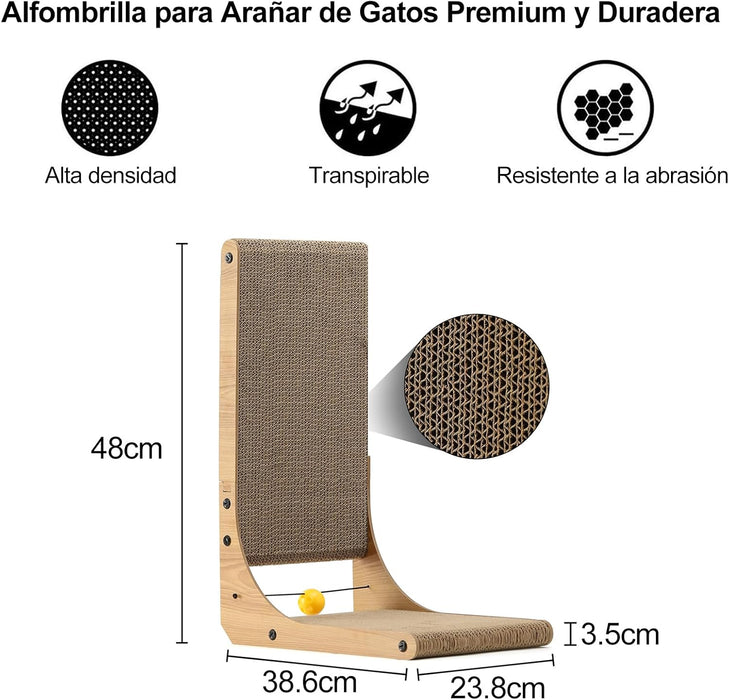 Arranhador / Raspador para gatos em forma de L - PetDoctors - Loja Online