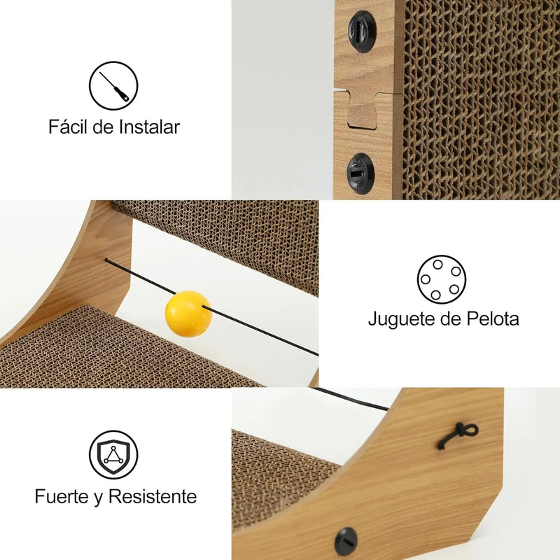 Arranhador / Raspador para gatos em forma de L - PetDoctors - Loja Online