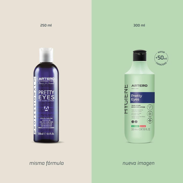 ARTERO Pretty Eyes. Limpador ocular e de área lacrimal. Remove manchas lacrimais de cães e gatos. Ingredientes naturais. Higiene para cães e gatos. - PetDoctors - Loja Online