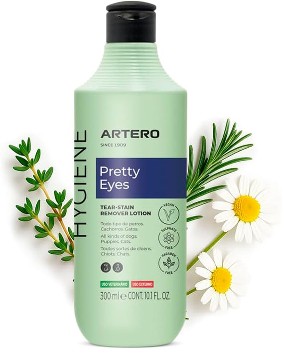 ARTERO Pretty Eyes. Limpador ocular e de área lacrimal. Remove manchas lacrimais de cães e gatos. Ingredientes naturais. Higiene para cães e gatos. - PetDoctors - Loja Online