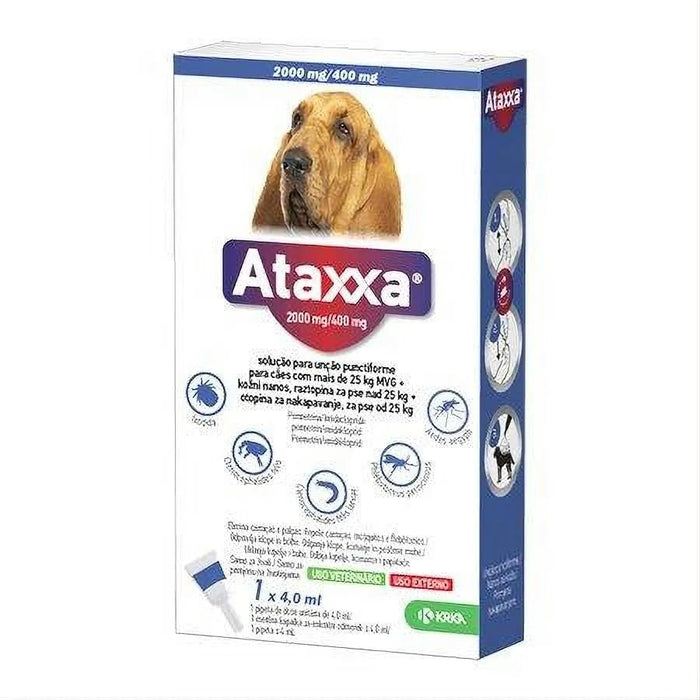 ATAXXA 2000/400mg Pipeta Antiparasitária para Cães 25 - 40kg | Anti - Pulgas e Carraças - PetDoctors - Loja Online