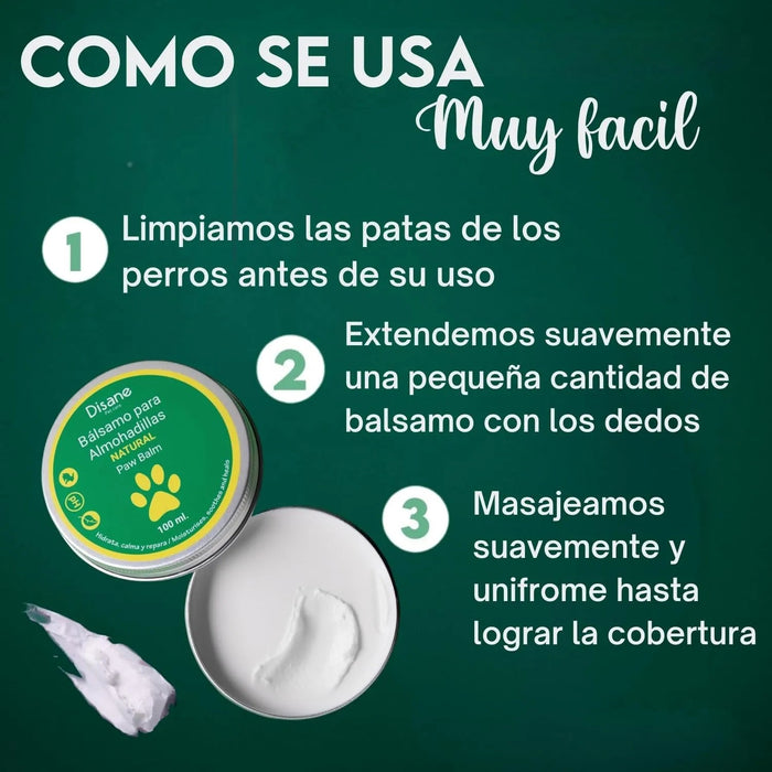Bálsamo para as Almofadas das Patas, para cão, natural 100 ml, para almofadas secas, irritadas e queimadas, hidrata e repara - PetDoctors - Loja Online