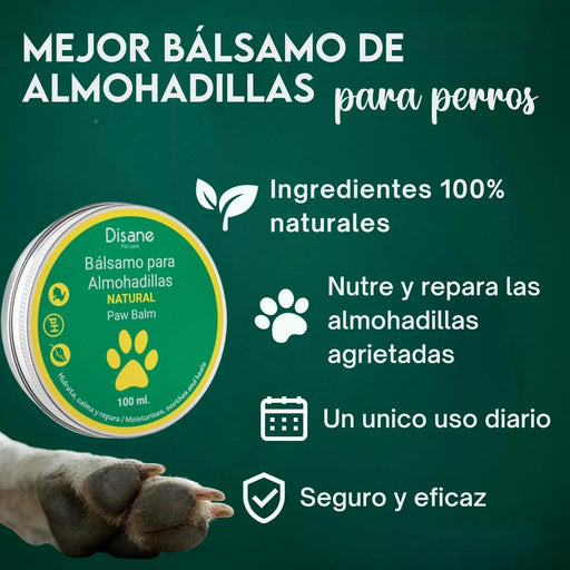 Bálsamo para as Almofadas das Patas, para cão, natural 100 ml, para almofadas secas, irritadas e queimadas, hidrata e repara - PetDoctors - Loja Online