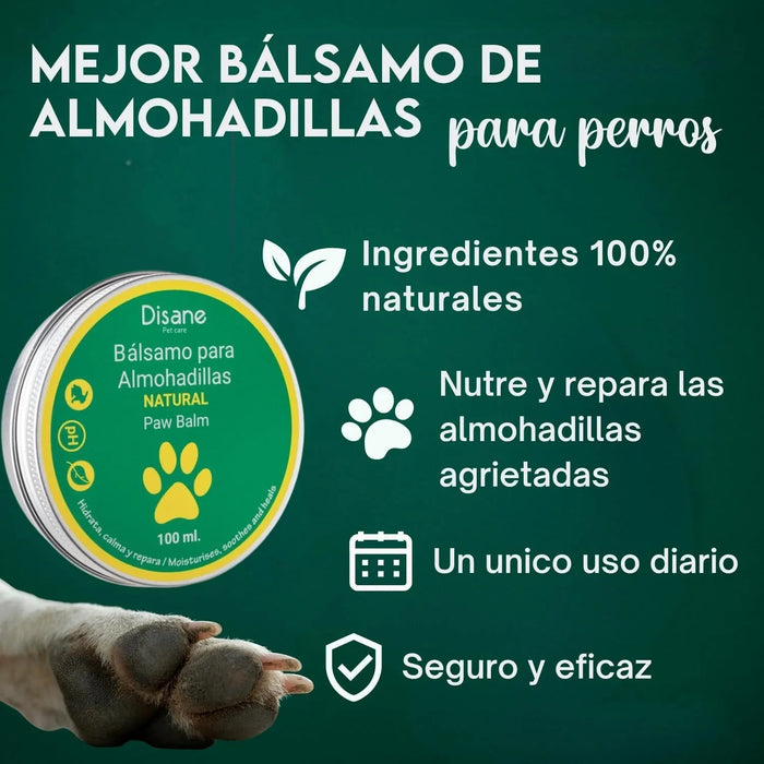 Bálsamo para as Almofadas das Patas, para cão, natural 100 ml, para almofadas secas, irritadas e queimadas, hidrata e repara - PetDoctors - Loja Online