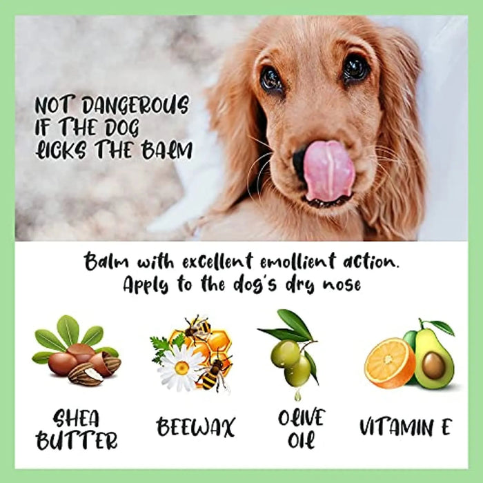 Bálsamo para o Nariz dos Cães - Natural e Sem Fragrância com Manteiga De Karité, Vitamina E e Cêra De Abelhas - Creme Nasal Reparador e Hidratante - PetDoctors - Loja Online