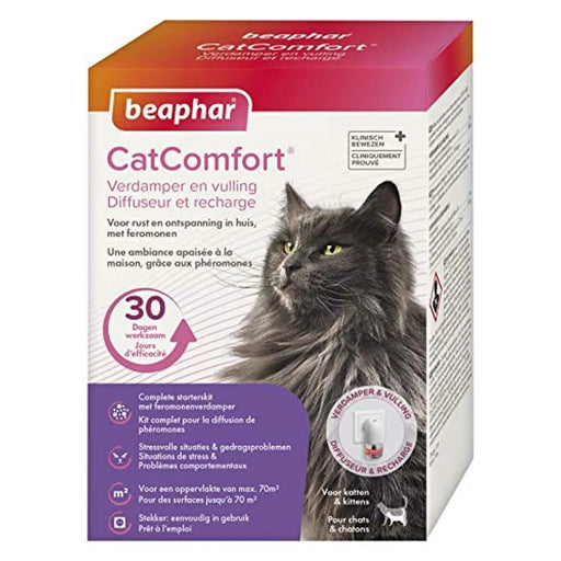 Beaphar – Catcomfort – Difusor eléctrico de feromonas para Gatos – Reduz o stress sem dependência nem sonolência – 1 Difusor e 1 Recarga de 48 ml - PetDoctors - Loja Online