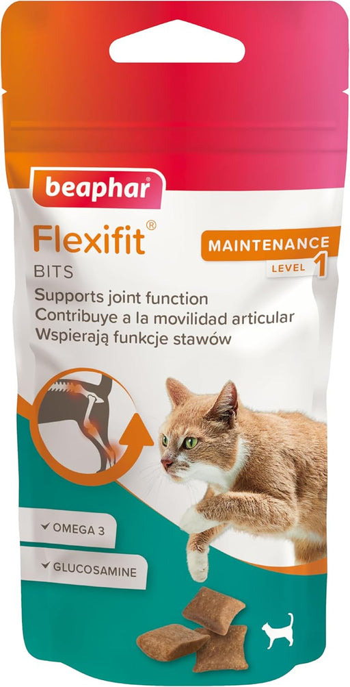 Beaphar Flexifit bits - Snack articular para gatos - sabor a peixe, ômega 3, glucosamina - 35 g - PetDoctors - Loja Online