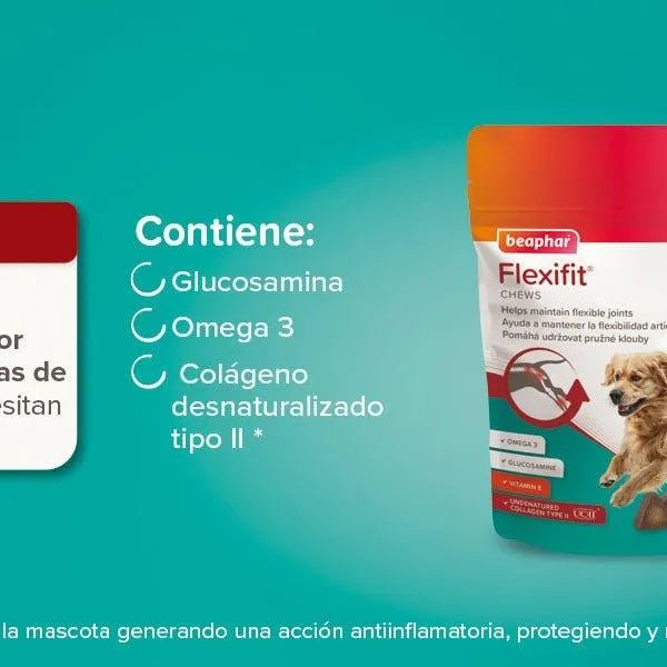 Beaphar Flexifit bits - Snack articular para gatos - sabor a peixe, ômega 3, glucosamina - 35 g - PetDoctors - Loja Online
