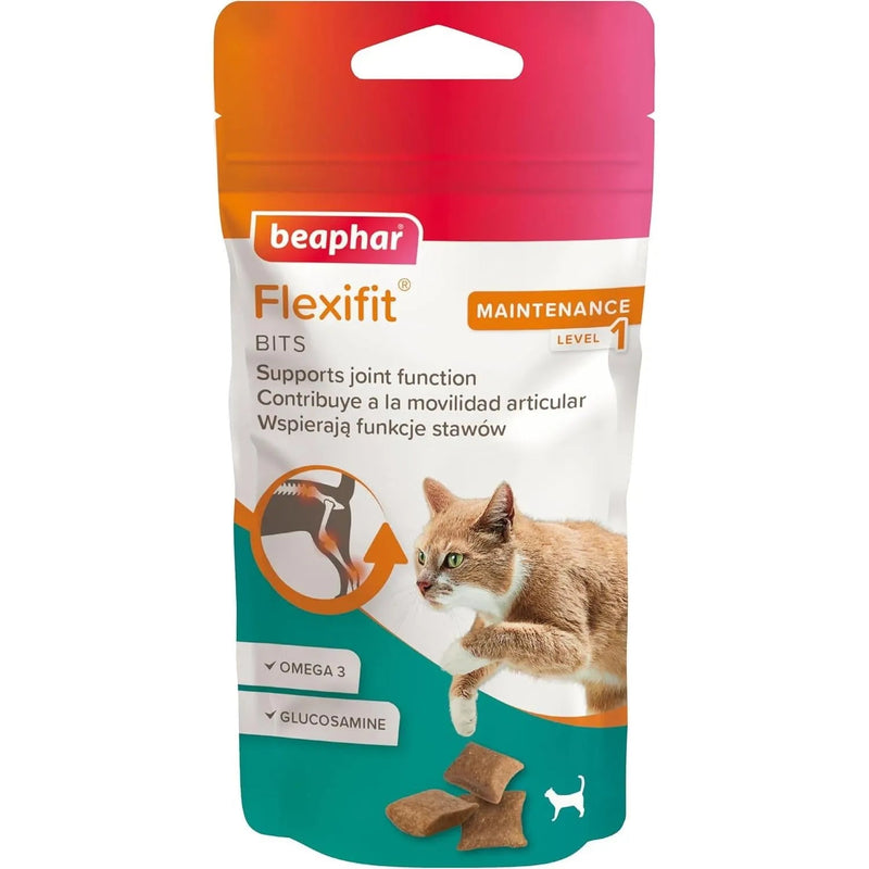 Beaphar Flexifit bits - Snack articular para gatos - sabor a peixe, ômega 3, glucosamina - 35 g - PetDoctors - Loja Online