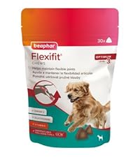 Beaphar Flexifit Chews - para cães com dor nas articulações - artrite - suplemento com colagénio tipo II, glucosamina, ômega 3 e vitamina E que ajudam a aliviar a dor e fortalecer as articulações - PetDoctors - Loja Online