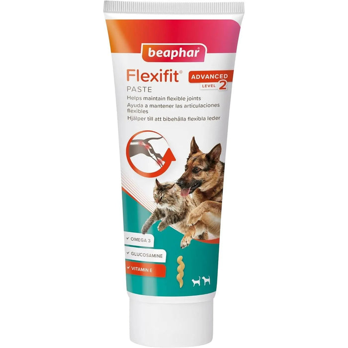 Beaphar Flexifit Pasta - suplemento articular para cães e gatos muito ativos ou com dor nas articulações - sabor a peixe, ômega 3, cálcio, vitamina E e glucosamina - 250 g - PetDoctors - Loja Online