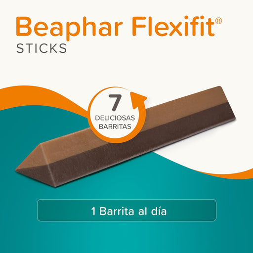 Beaphar Flexifit Sticks - barras articulares para cães ativos - sabor de carne, ômega 3, glucosamina e mexilhão de lábio verde - 175 g - PetDoctors - Loja Online