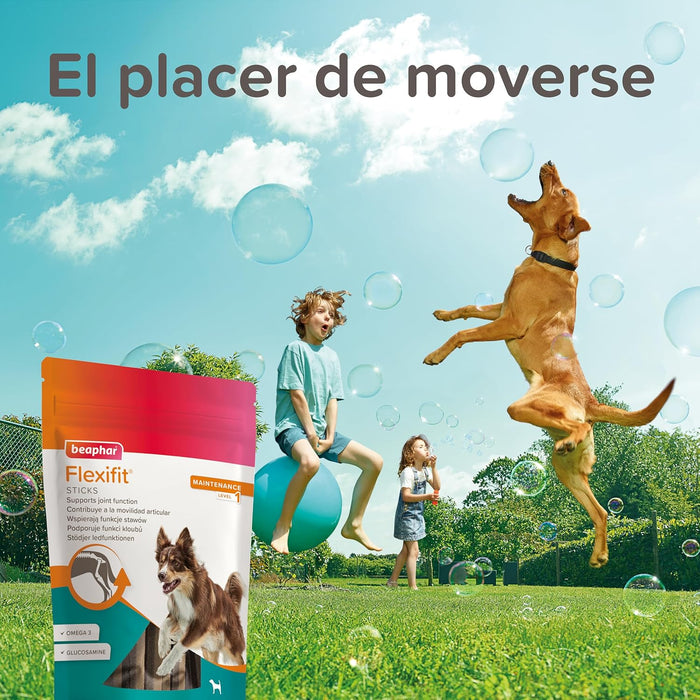 Beaphar Flexifit Sticks - barras articulares para cães ativos - sabor de carne, ômega 3, glucosamina e mexilhão de lábio verde - 175 g - PetDoctors - Loja Online