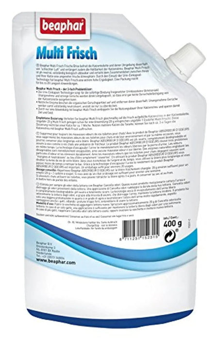 Beaphar Fresco Brisa Fresca, neutralizador de odôres para Areia para Gato (Aroma a Brisa Fresca, 400 gr) - PetDoctors - Loja Online
