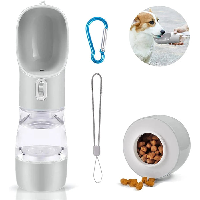 Bebedouro / Garrafa de Água Portátil para Cães e Gatos, com Comedouro (258 ml) - PetDoctors - Loja Online