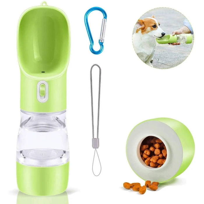 Bebedouro / Garrafa de Água Portátil para Cães e Gatos, com Comedouro (258 ml) - PetDoctors - Loja Online