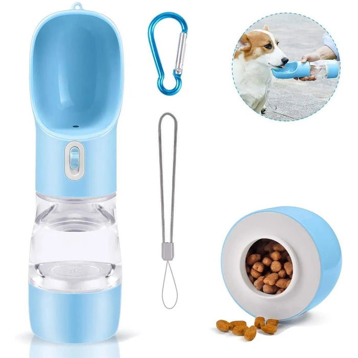 Bebedouro / Garrafa de Água Portátil para Cães e Gatos, com Comedouro (258 ml) - PetDoctors - Loja Online