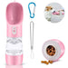Bebedouro / Garrafa de Água Portátil para Cães e Gatos, com Comedouro (258 ml) - PetDoctors - Loja Online