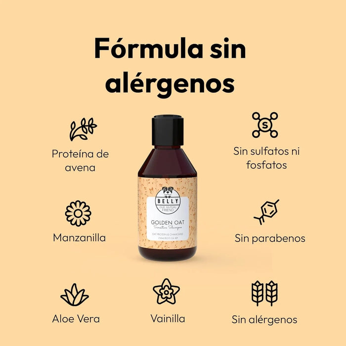 Belly Champô para cães pele sensível - Acalma a comichão e a irritação - Champô de Aveia - PetDoctors - Loja Online