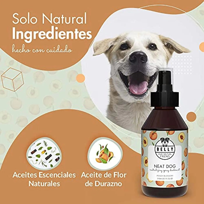 Belly Colónia Spray para cães, aroma pêssego, fresco e hidratante (250 ml) - PetDoctors - Loja Online