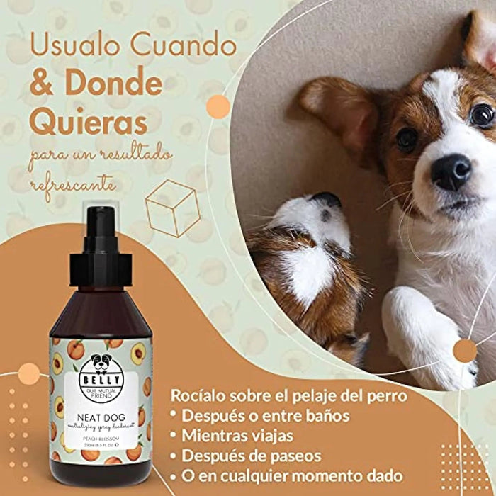 Belly Colónia Spray para cães, aroma pêssego, fresco e hidratante (250 ml) - PetDoctors - Loja Online