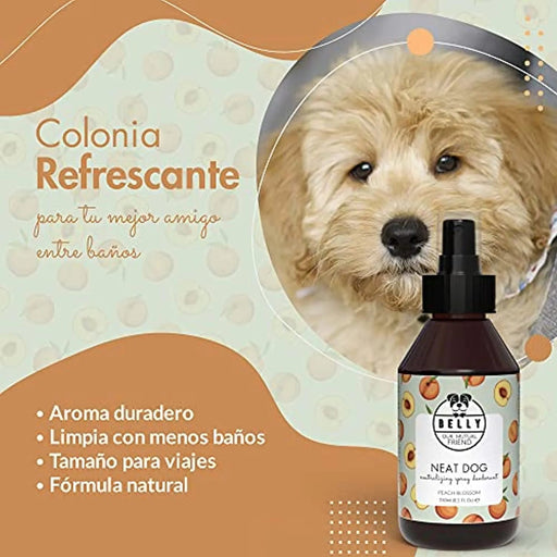 Belly Colónia Spray para cães, aroma pêssego, fresco e hidratante (250 ml) - PetDoctors - Loja Online