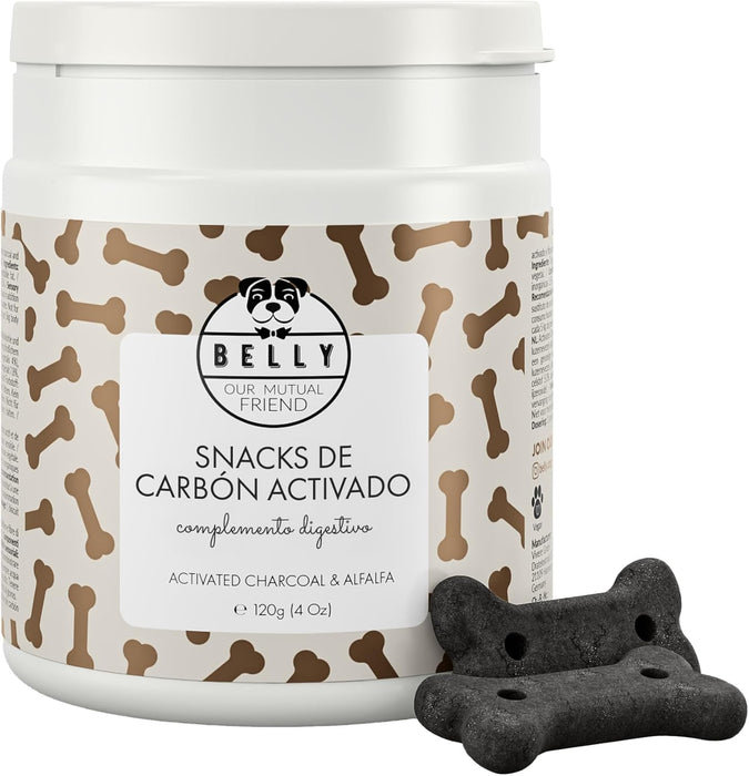 Belly® Snack de carvão ativado para cães - melhora a digestão e absorve toxinas - Reduz os mau - cheiros, snack para cães com vitaminas e antioxidantes e alfafa - PetDoctors - Loja Online