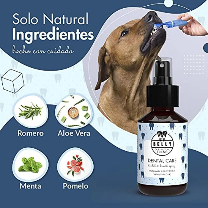 Belly Spray Dental para Cães com Óleo de Menta e Rosmaninho - Elimina o Mau Hálito (100ml) - PetDoctors - Loja Online