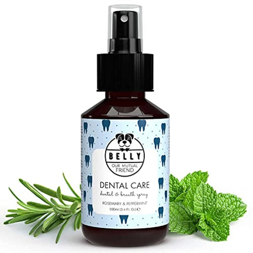 Belly Spray Dental para Cães com Óleo de Menta e Rosmaninho - Elimina o Mau Hálito (100ml) - PetDoctors - Loja Online