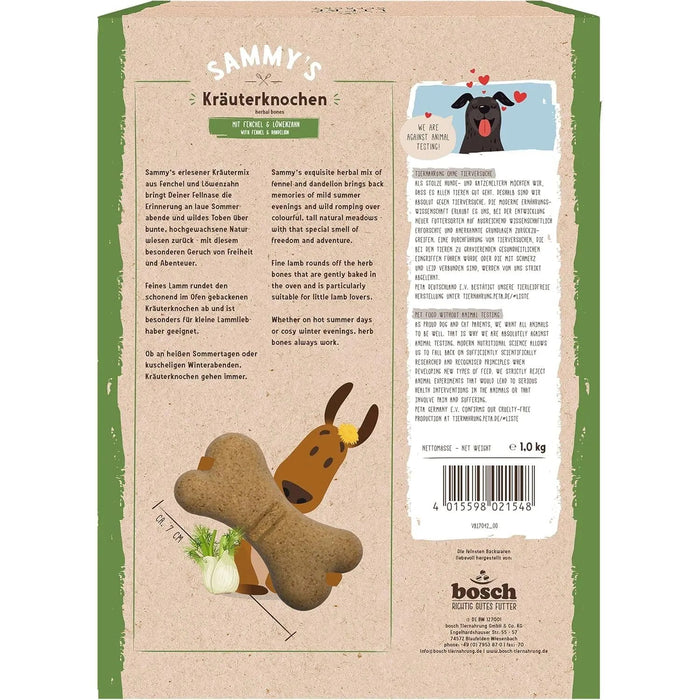 Biscoitos / Ossos de ervas Sammy's | Aperitivos para cães delicadamente assados | ossos de ervas com cordeiro fino - PetDoctors - Loja Online