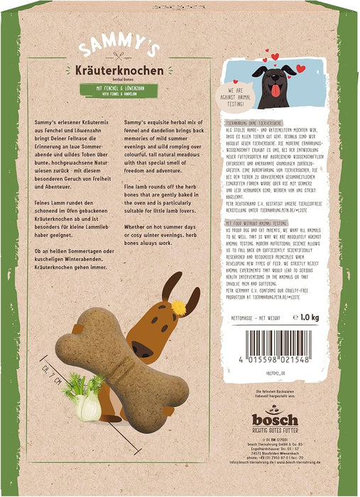 Biscoitos / Ossos de ervas Sammy's | Aperitivos para cães delicadamente assados | ossos de ervas com cordeiro fino - PetDoctors - Loja Online