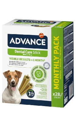 Biscoitos para cão Advance Dog Dental Care Stick Mini Multipack | Caixa c/ 28 Sticks | 360 gr - PetDoctors - Loja Online