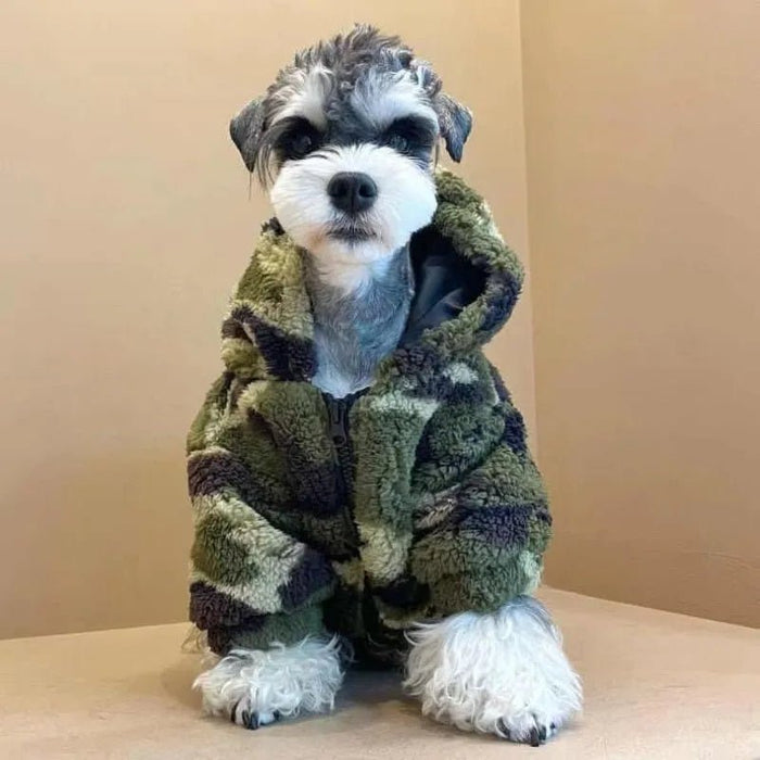 Blusão / Camisola com padrão de Camuflagem - Quente e Confortável - Para Cães Pequenos e Médios - PetDoctors - Loja Online