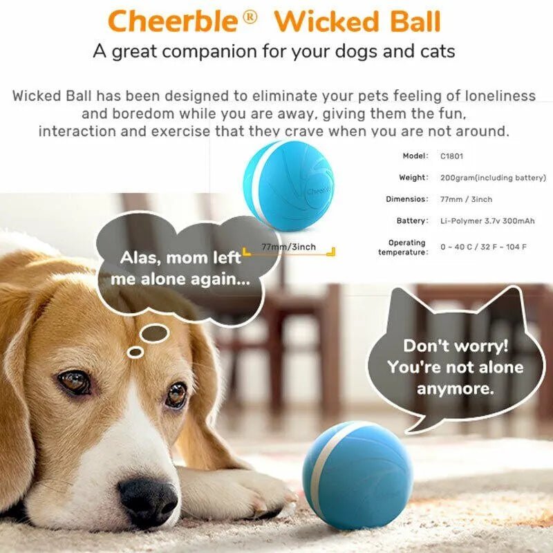 ⭐️⭐️⭐️⭐️⭐️ Bola "Inteligente" / Brinquedo Super - Divertido para 🐶 Cães e 🐱 Gatos (carregamento USB - Luz LED Flash) ⭐️⭐️⭐️⭐️⭐️ - PetDoctors - Loja Online