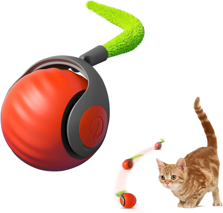 Bola Inteligente Interativa para Gatos com Cauda, Exercício Garantido, Bola Ativada por Movimento e Recarregável via USB - PetDoctors - Loja Online