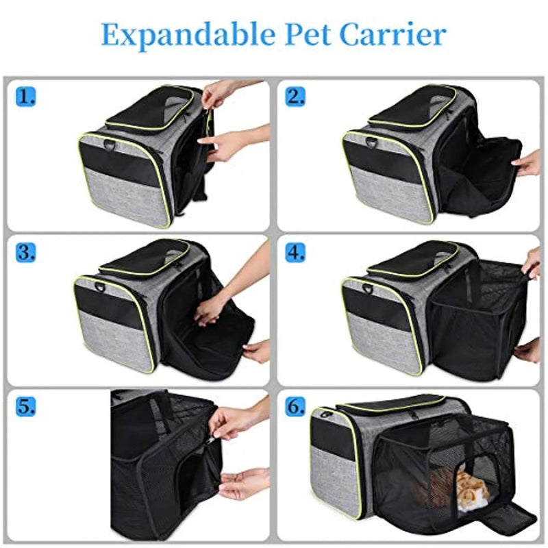 Bolsa de transporte para Cães, Gatos ou Coelhos, dobrável, respirável, com colchão macio, 43 x 28 x 28 cm - PetDoctors - Loja Online
