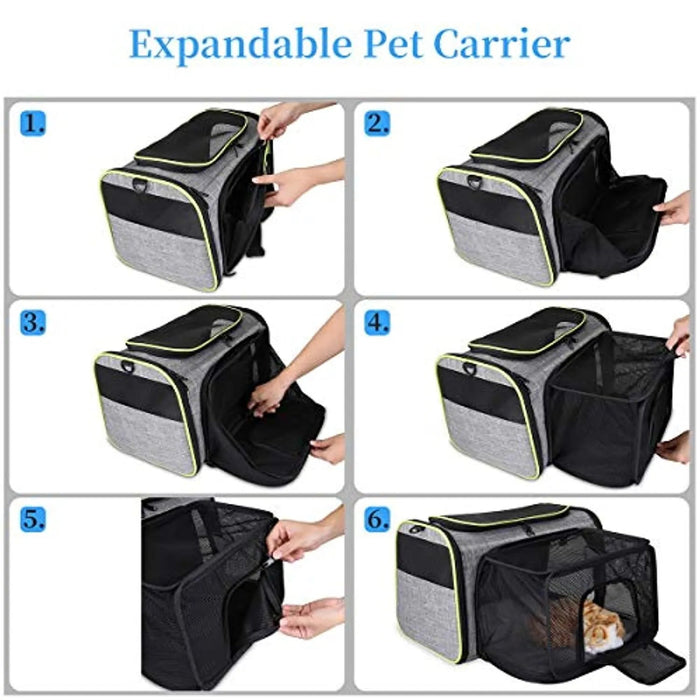 Bolsa de transporte para Cães, Gatos ou Coelhos, dobrável, respirável, com colchão macio, 43 x 28 x 28 cm - PetDoctors - Loja Online