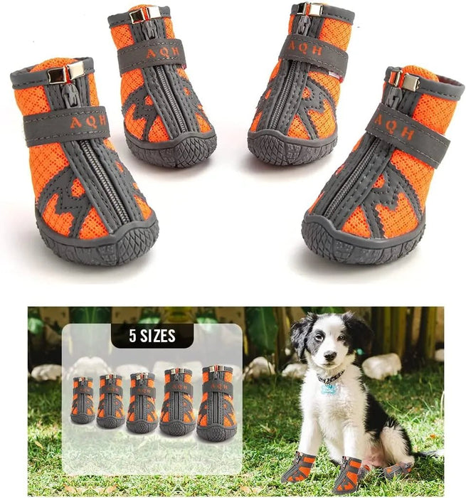 Botas para Cães, Respiráveis, com tiras refletoras, sola macia antiderrapante - PetDoctors - Loja Online