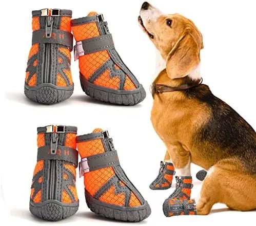 Botas para Cães, Respiráveis, com tiras refletoras, sola macia antiderrapante - PetDoctors - Loja Online