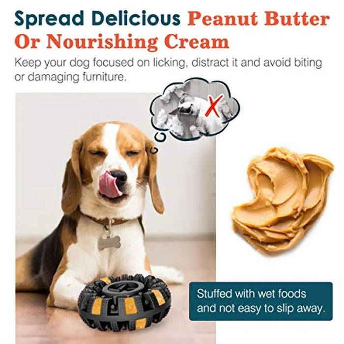 Brinquedo "Pneu" Resistente, Dispensador de Biscoitos, Limpador de dentes para Cães Grandes e Médios - PetDoctors - Loja Online