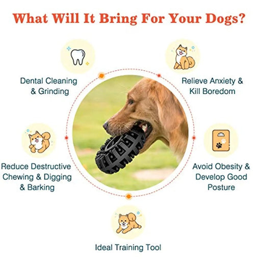 Brinquedo "Pneu" Resistente, Dispensador de Biscoitos, Limpador de dentes para Cães Grandes e Médios - PetDoctors - Loja Online