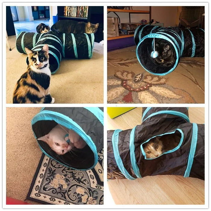 Brinquedo / Túnel com 3 Entradas para Gatos (Portátil) - PetDoctors - Loja Online