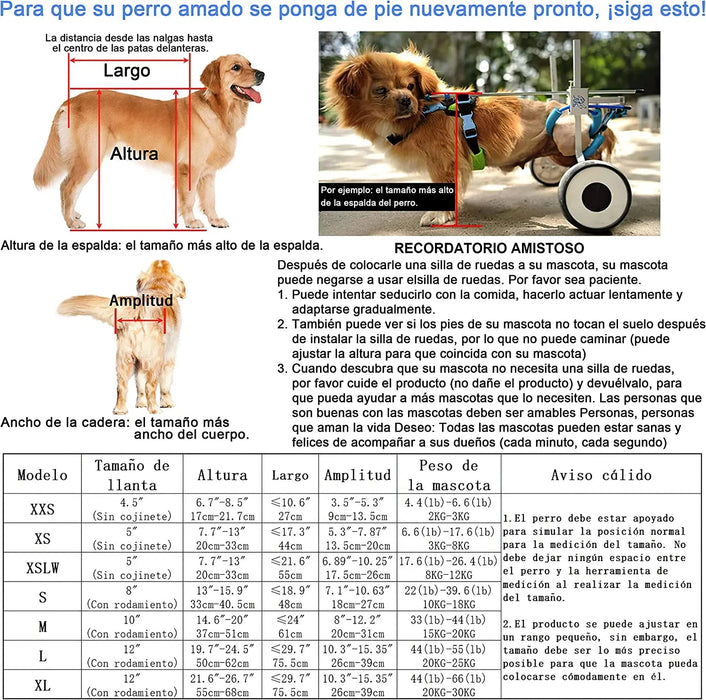 Cadeira de rodas / Andarilho Ajustável para Cães - PetDoctors - Loja Online