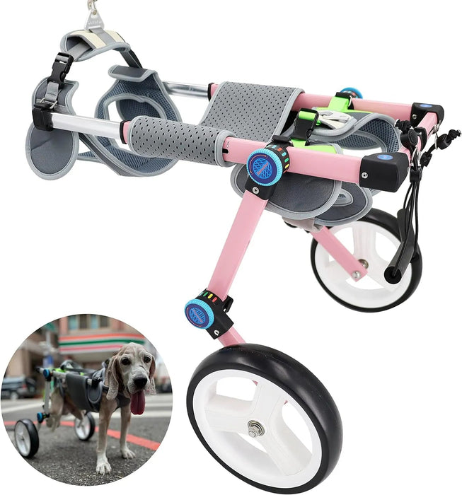 Cadeira de rodas para cães / cadeira de rodas ajustável, ajuda animais pequenos com pernas traseiras paralisadas a restaurar a mobilidade 2 cores (XS branco) - PetDoctors - Loja Online