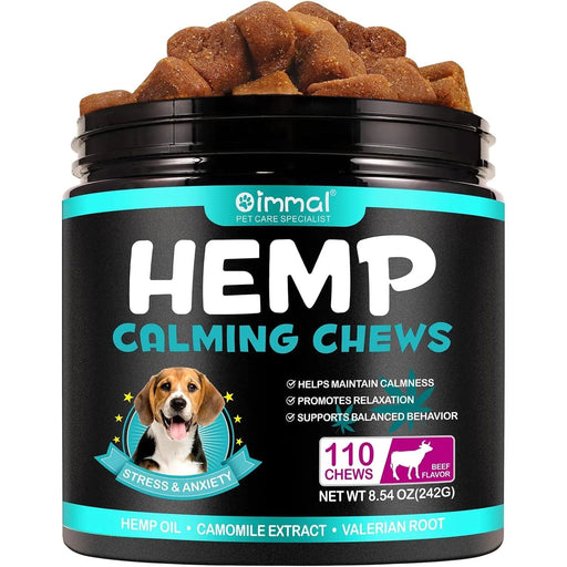 Calmante Mastigável para Cães, ajuda a promover o relaxamento, reduz o stress e a ansiedade - sabor de carne bovina (242 g, 110 comprimidos) - PetDoctors - Loja Online