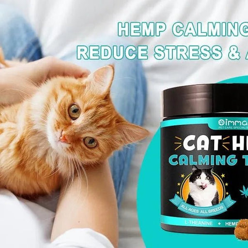 Calmante Mastigável para gatos, macios e puros, para a ansiedade, alívio do stress, sabor de frango (200 gr, 200 comprimidos) - PetDoctors - Loja Online