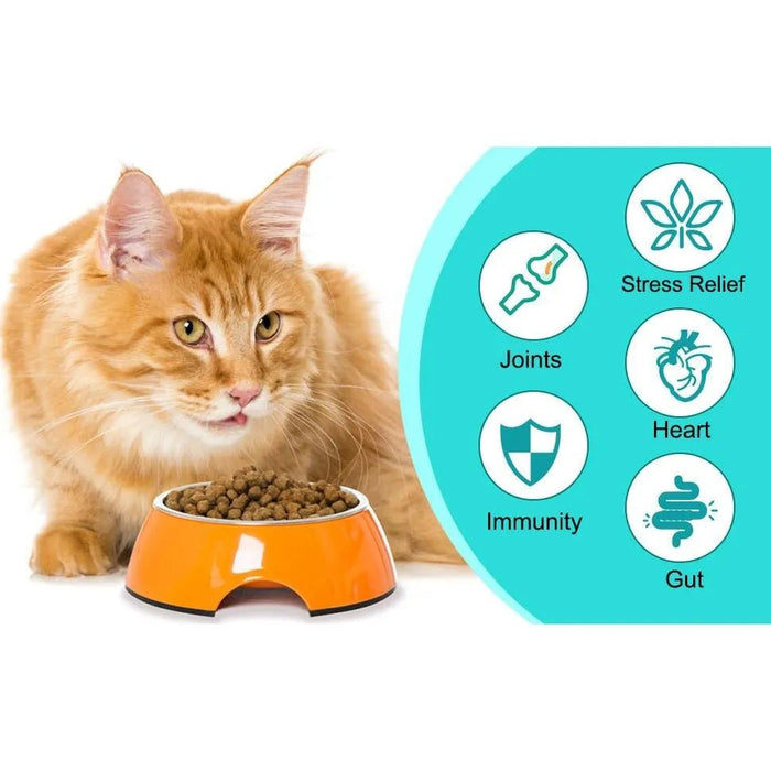 Calmante Mastigável para gatos, macios e puros, para a ansiedade, alívio do stress, sabor de frango (200 gr, 200 comprimidos) - PetDoctors - Loja Online