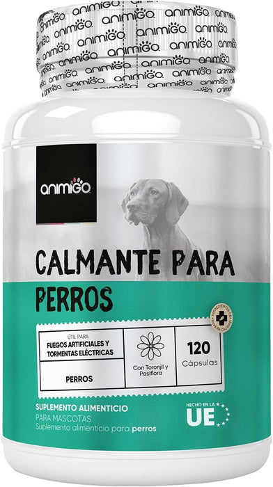 Calmante para cães - 120 cápsulas anti - stress, sem sabor - tranquilizante natural, para cães e cachorros, com vitamina B1 e magnésio relaxante e alívio para a ansiedade - PetDoctors - Loja Online