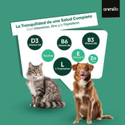 Calmante para cães e gatos em gotas, 100 ml com vitaminas, zinco e L - triptófano - Tranquilizante natural para animais de estimação - PetDoctors - Loja Online