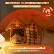 Cama Gruta / Casota para cães pequenos e gatos, quente, lavável - PetDoctors - Loja Online